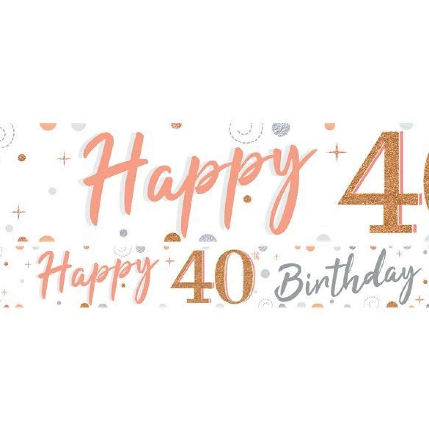 40Th Sparkling Fizz Paper Banners - 1M (3Pk)<Party Delights Discount