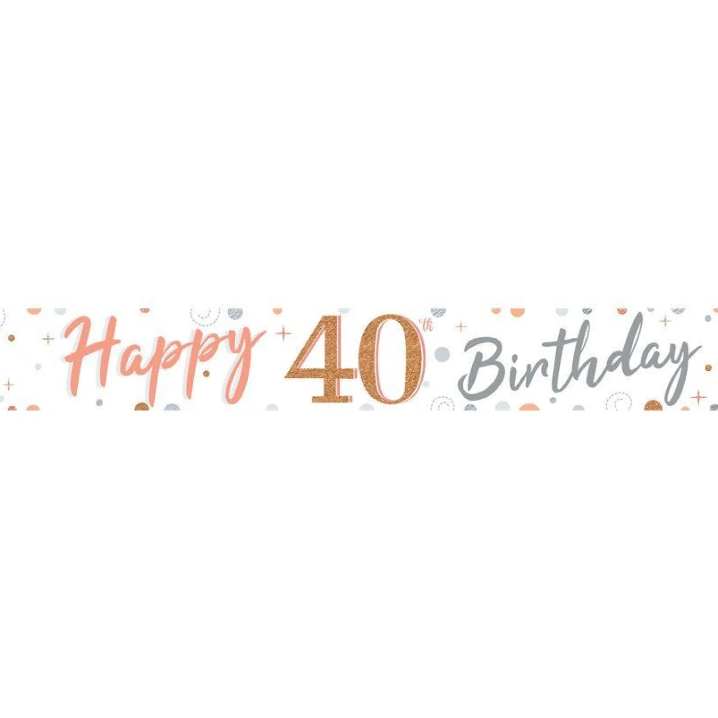 40Th Sparkling Fizz Paper Banners - 1M (3Pk)<Party Delights Discount