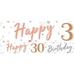 30Th Sparkling Fizz Paper Banners - 1M (3Pk)<Party Delights