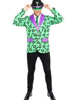 Men's Party Delights Men's<The Riddler - Adult Costume