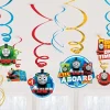 Thomas The Tank Engine Hanging Swirl Decorations (12Pk)<Party Delights Hot