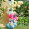 Tiki Tropics Balloon Arch With Faux Foliage - 70 Balloons<Party Delights New
