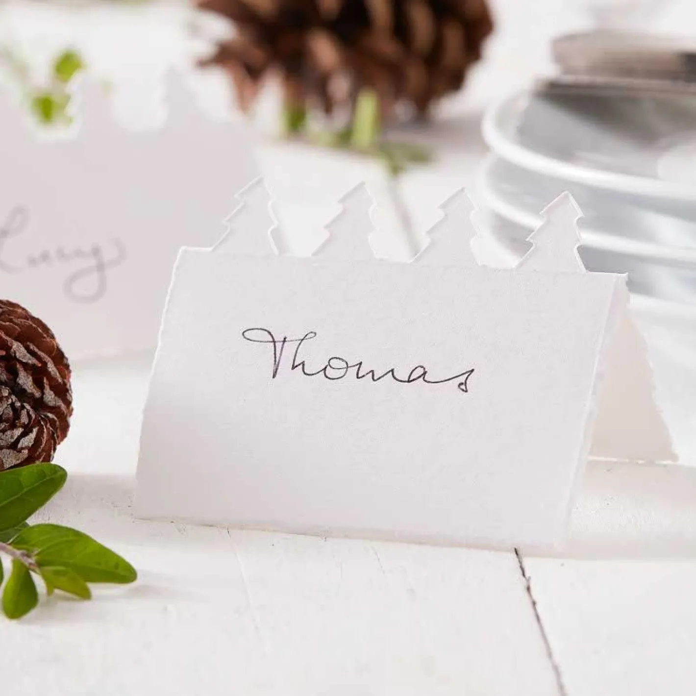 Party Delights Tableware<Tree Cut Out Cotton Paper Place Cards (10Pk)
