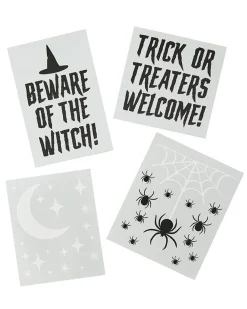 Party Delights Window & Door Decorations<Trick Or Treat Window Clings (4Pk)