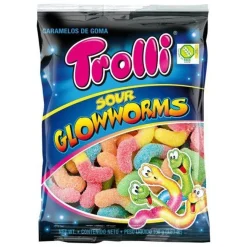 Trolli Sour Glowworms - 200G<Party Delights Clearance
