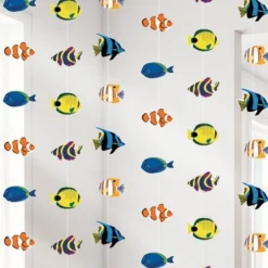 Tropical Fish Hanging Strings Decoration - 2.1M (6Pk)<Party Delights Outlet