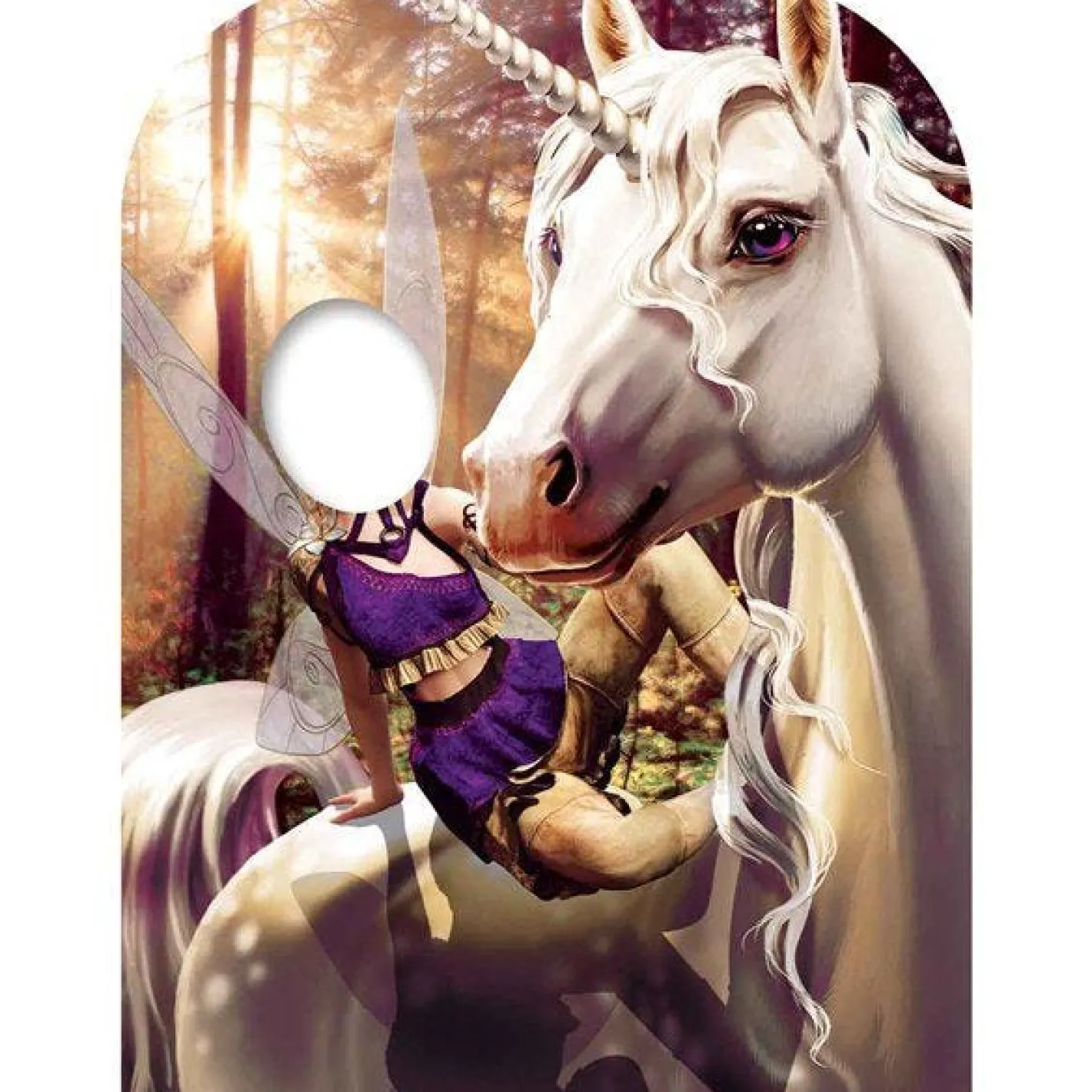 Unicorn & Fairy Fantasy Land Stand-In Cardboard Photo Prop - 131Cm X 95Cm<Party Delights Hot