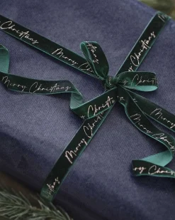 Party Delights Gift Wrapping<Velvet Merry Christmas Ribbon