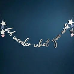 We Wonder What You Are Letter Banner - 2M<Party Delights Online