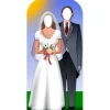 Wedding Couple Stand-In Cardboard Photo Prop - 186Cm X 92Cm<Party Delights Clearance