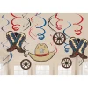 Western Party Hanging Swirl Decorations (12Pk)<Party Delights Best
