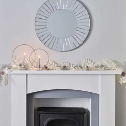 Party Delights Hanging Decorations<White & Silver Berry Foliage Garland - 1.8M