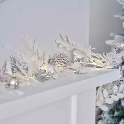 White & Silver Berry Foliage Garland - 1.8M<Party Delights