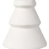 Party Delights Tableware<White Ceramic Tree Shaped Candle Holders (2Pk)