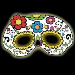 Party Delights Costume Accessories<White Floral Glow Stick Mask - 19Cm