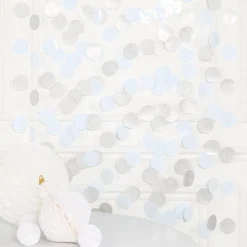 White Glitter Hanging String Decorations - 2.1M (6Pk)<Party Delights Discount