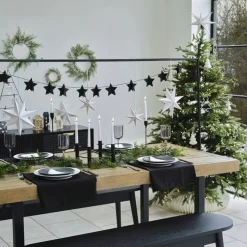 Party Delights Snowflake Decorations<White Paper Hanging Stars (6Pk)