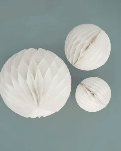 Party Delights Hanging Decorations<White Paper Honeycomb Hanging Decorations (3Pk)