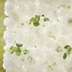 White Rose Flower Wall Backdrop Tile - 60Cm X 40Cm<Party Delights Discount