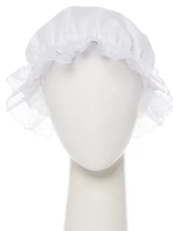 White Victorian Mop Hat<Party Delights Sale