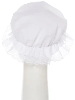 White Victorian Mop Hat<Party Delights Sale