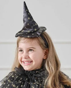 Party Delights Costume Accessories<Witch Black & Gold Star Headband