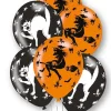 Party Delights Balloons<Witches & Cats Print Balloons - 11" Latex (6Pk)