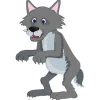 Wolf Little Red Riding Hood Fairy Tales Cardboard Cutout - 89Cm X 61Cm<Party Delights Outlet