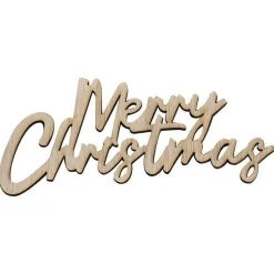 Party Delights Tableware<Wood Merry Christmas Sign (6Pk)