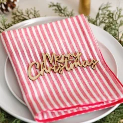 Party Delights Tableware<Wood Merry Christmas Sign (6Pk)