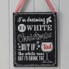 Party Delights Hanging Decorations<Wooden Chalkboard Christmas Wine Sign - 21.5Cm