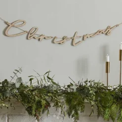 Party Delights Hanging Decorations<Wooden 'Christmas' Banner - 1.5M