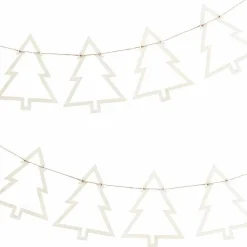 Party Delights Hanging Decorations<Wooden Christmas Tree Bunting - 1.5M