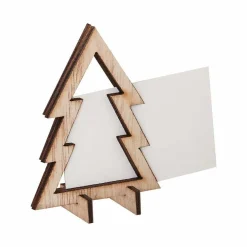 Party Delights Tableware<Wooden Cut Out Trees Place Cards - 6Cm (6Pk)