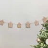Party Delights Hanging Decorations<Wooden House Bunting With Light Up Windows - 2M