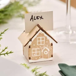 Party Delights Tableware<Wooden House Place Card Holders (6Pk)