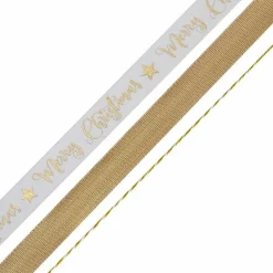 Party Delights Gift Wrapping<Wooden Icons And Ribbon Christmas Gift Tags (9Pk)