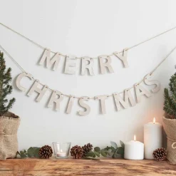 Party Delights Hanging Decorations<Wooden Merry Christmas Banner - 1.5M
