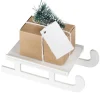 Party Delights Gift Wrapping<Wooden Sleigh With Gift Box & Tag Place Card Holder (4Pk)