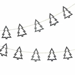 Party Delights Hanging Decorations<Wooden Tree Christmas Bunting Black - 2M