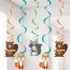 Woodland Animals Hanging Swirls (5Pk)<Party Delights