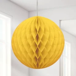 Yellow Honeycomb Ball Decoration - 20Cm<Party Delights Online