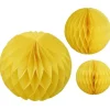 Party Delights Hanging Decorations<Yellow Paper Honeycomb Hanging Decorations (3Pk)