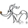 Party Delights Cut Outs & Scene Setters<Zero The Nightmare Before Christmas Cardboard Cutout - 133Cm X 96Cm