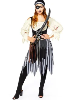 Women's Party Delights Women's<Zombie Pirate - Adult Costume
