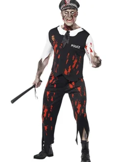 Men's Party Delights Men's<Zombie Policeman - Adult Costume